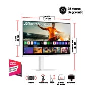Dimensiones LG Smart Monitor - 32U720SA-W